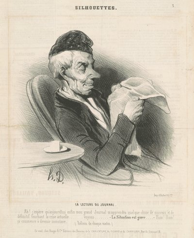 The Reading of the Newspaper by Honoré Daumier