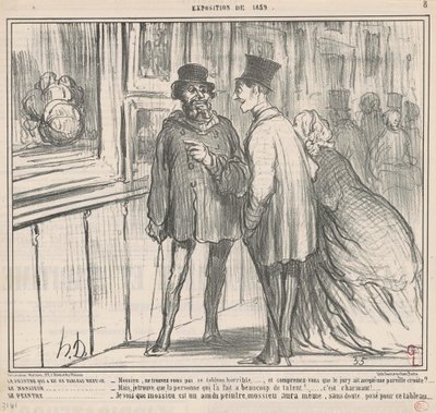 The Painter Who Had a Rejected Painting... by Honoré Daumier