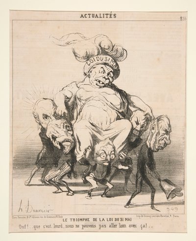 The Triumph of the Law of May 31, from Actualites by Honoré Daumier