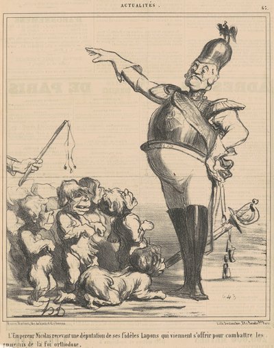 Emperor Nicholas receiving a delegation ... by Honoré Daumier