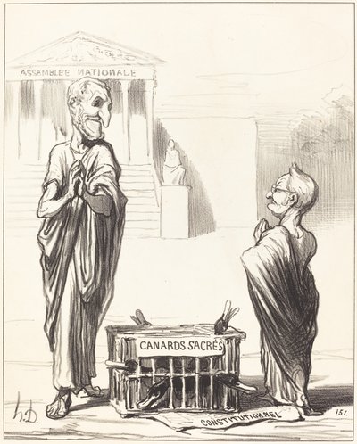 The Augurs of the Empire by Honoré Daumier
