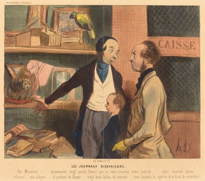 The Beneficial Newspapers by Honoré Daumier