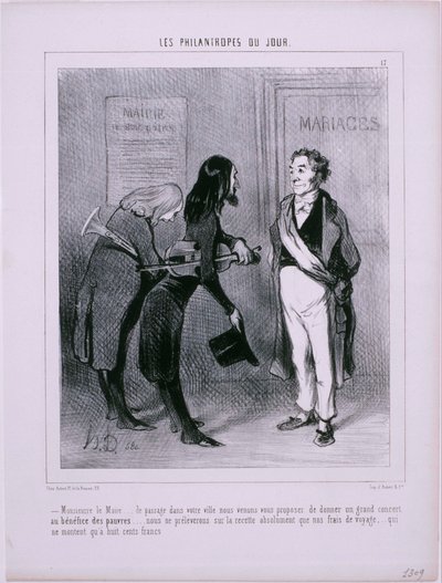 The Philanthropists of the Day by Honoré Daumier