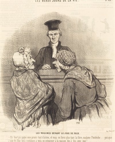The Neighbors before the Justice of the Peace by Honoré Daumier