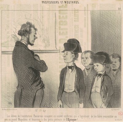 The Students of the Pascareau Institution Trying a New Uniform... by Honoré Daumier