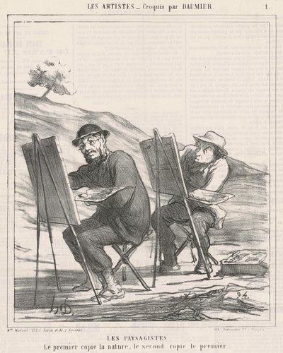 The Landscape Artists. The First Copies Nature by Honoré Daumier