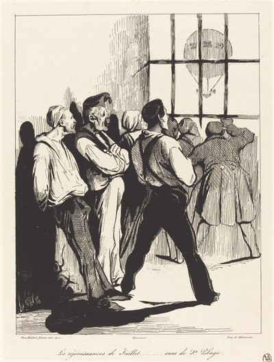 The Festivities of July... Seen from Ste. Pélagie by Honoré Daumier