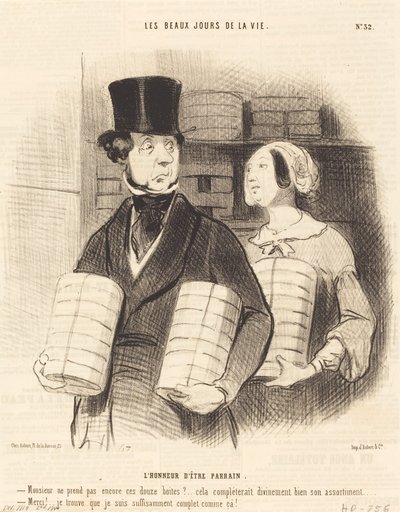 The Honor of Being a Godfather by Honoré Daumier
