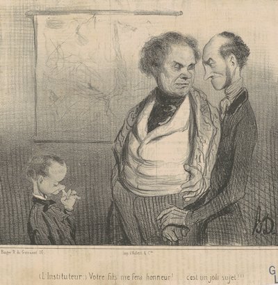 The Teacher: Your Son Will Make Me Proud! by Honoré Daumier