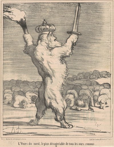 The Northern Bear, the Most Unpleasant of All Known Bears by Honoré Daumier