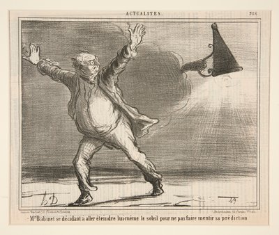 M. Babinet Deciding to Extinguish It Himself by Honoré Daumier