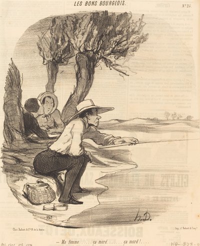 My wife... it bites... it bites! by Honoré Daumier