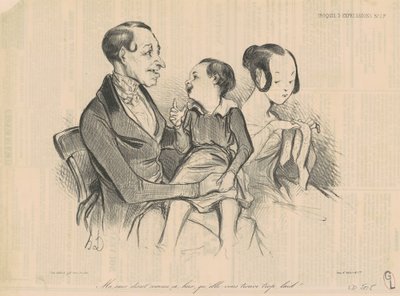 My Sister Said Yesterday That She Finds You Too Ugly! by Honoré Daumier
