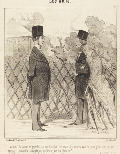 Madame Cabassol is Walking... by Honoré Daumier