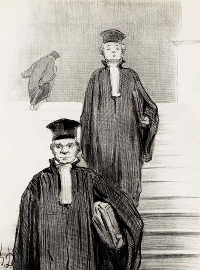 Main Staircase of the Palace of Justice by Honoré Daumier