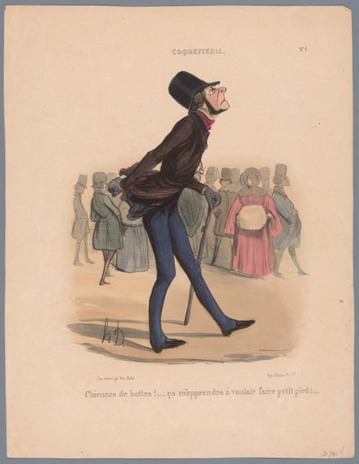 Man Walking in Shoes That Are Too Small from Vanity (series) by Honoré Daumier