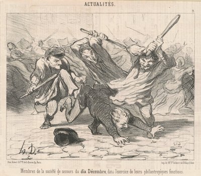 Members of the December Tenth Society... by Honoré Daumier