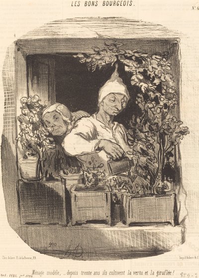 Model Household... by Honoré Daumier