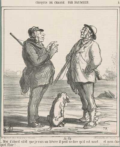 Me first as soon as I see a hare by Honoré Daumier