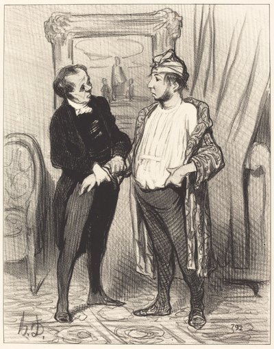 My Dear, I Assure You That I... by Honoré Daumier