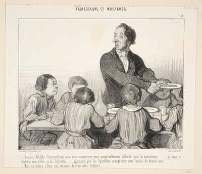 Monsieur Adolphe Chamouillard, You Will Show Yourself. #10 of Professors and Louts by Honoré Daumier