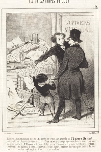 Sir... here is what we give... as a bonus... by Honoré Daumier
