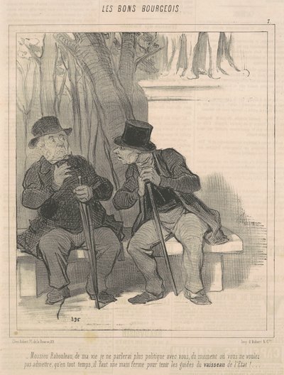 Mr. Rabourdeau ... I Will No Longer Talk Politics with You .. by Honoré Daumier