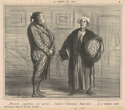 Sir, I quit your service... by Honoré Daumier