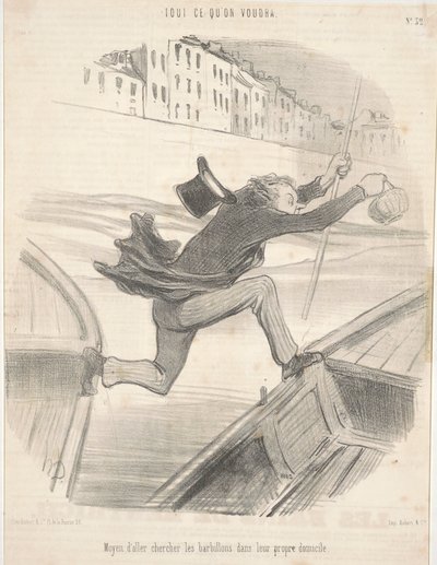 Way to Fetch the Barbels in Their Own Home by Honoré Daumier