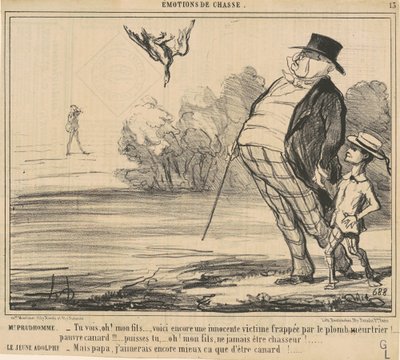 Mr Prudhomme. You see, Oh! My son... by Honoré Daumier