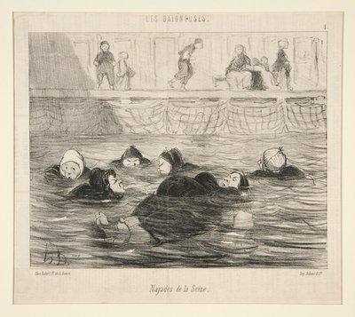 Naiads of the Seine, from Les Baigneuses by Honoré Daumier