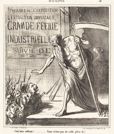 No... You Are Not From This Play! by Honoré Daumier