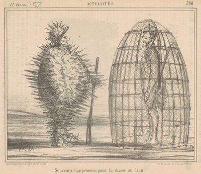 New Equipment for Lion Hunting by Honoré Daumier