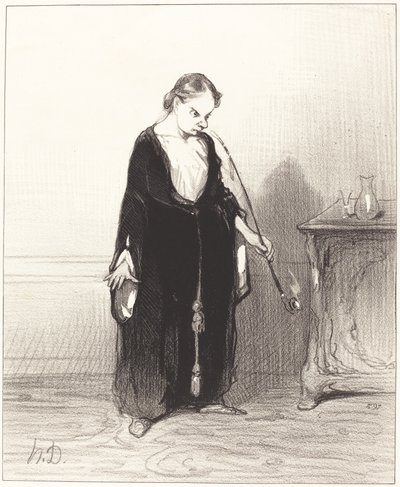 Oh pleasure of opium that you take from me!... by Honoré Daumier