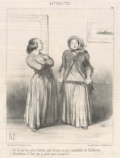 It is said that pretty women are... by Honoré Daumier