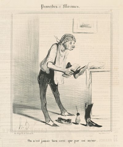 One is Never Well Served Except by Oneself by Honoré Daumier