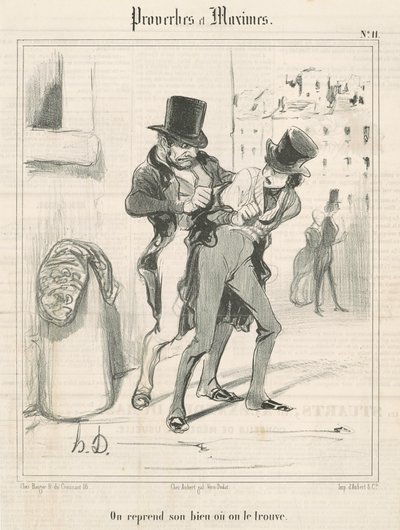 One Takes Back What One Finds by Honoré Daumier