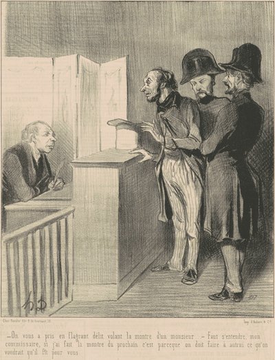You were caught in the act... by Honoré Daumier