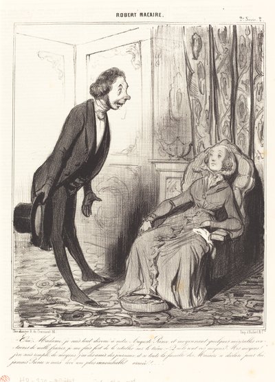 Yes, Madam, I am entirely devoted to our... Prince... by Honoré Daumier
