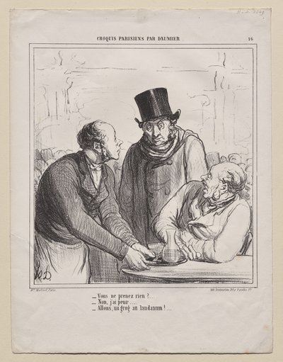 Parisian Sketches, Plate 16: You Will Take Nothing? by Honoré Daumier