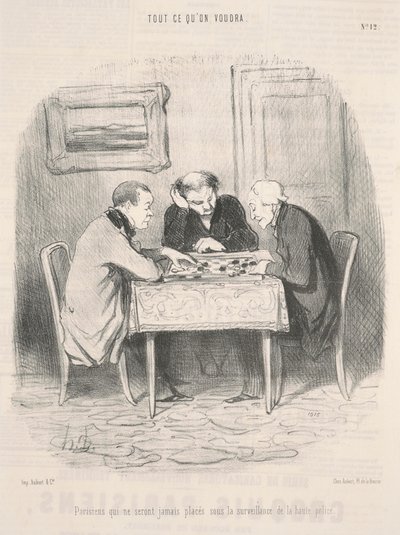 Parisiens who will never be... under surveillance... by Honoré Daumier