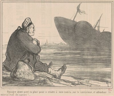 Passenger Having Paid ... to Go to New York by Honoré Daumier