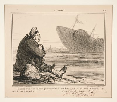 Passenger Having Paid for Passage to New York by Honoré Daumier