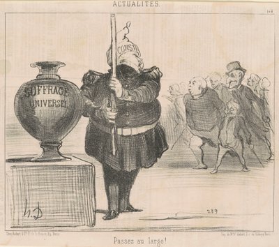 Keep Your Distance! by Honoré Daumier