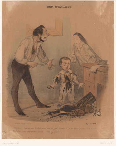 Toddler Spilled Ink on His Clothes by Honoré Daumier