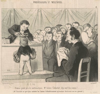 First Grand Prize in Mathematics, M. Cabuchet by Honoré Daumier