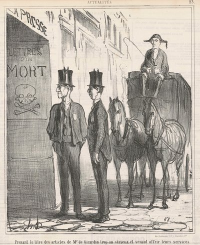 Taking the Title of Mr. de Girardin Too Seriously by Honoré Daumier