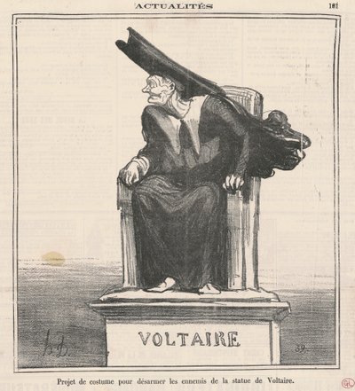 Project ... To Disarm the Enemies of ... Voltaire by Honoré Daumier