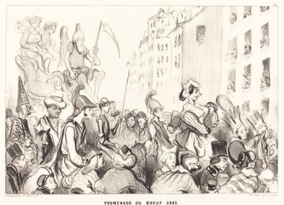 Promenade of the Fat Ox by Honoré Daumier