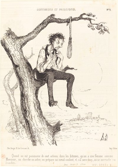 When One Owns a Hundred Shares... by Honoré Daumier